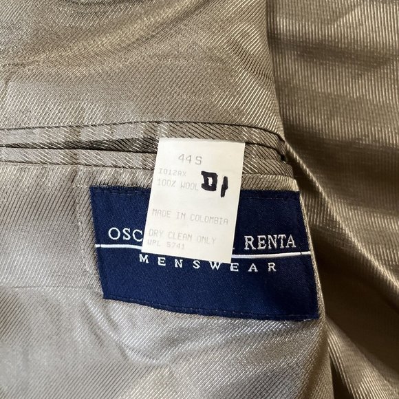 Oscar de la Renta 44S Brown check Plaid Suit Blazer Sports Jacket 3 Button Wool - Picture 12 of 13